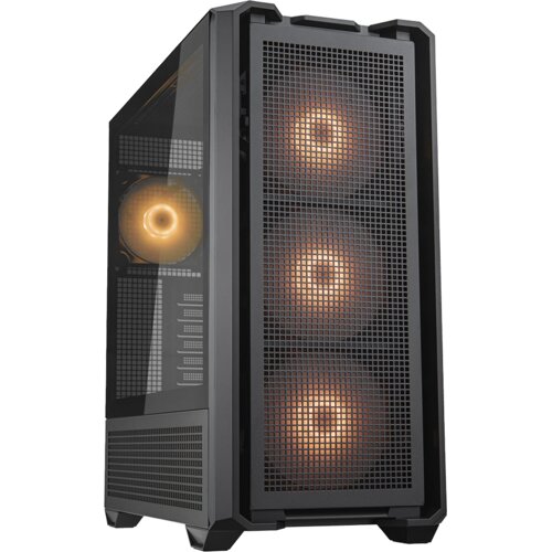 Cougar MX600 Black | PC Case | Mid Tower / Mesh Front Panel / 3 x 140mm + 1 x 120mm Fans / Transparent Left Panel Slike