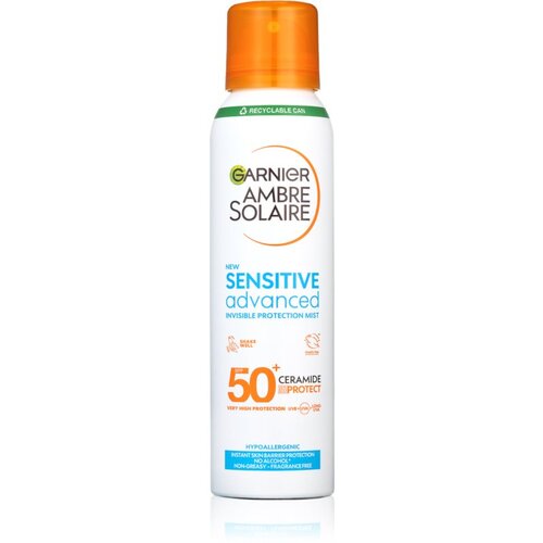 Garnier Ambre Solaire Sensitive Advanced magla u spreju za sunčanje za vrlo osjetljivo lice SPF 50+ 150 ml Cijene