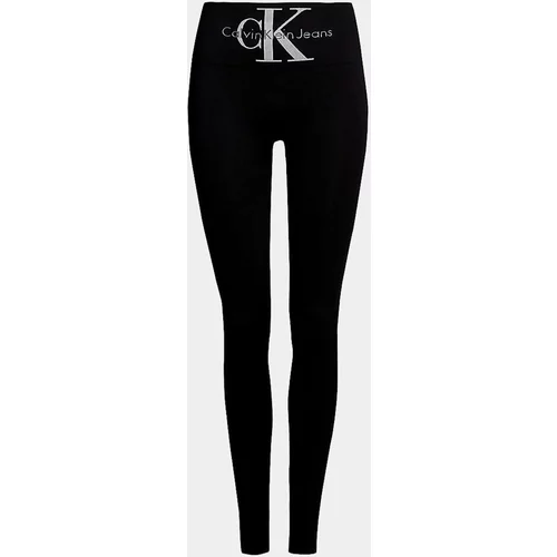 Calvin Klein Jeans Logo Black High Waisted Leggings - Women