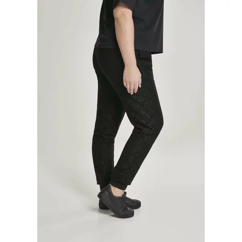 UC Ladies Women's Lace Jersey Jog Pants Black
