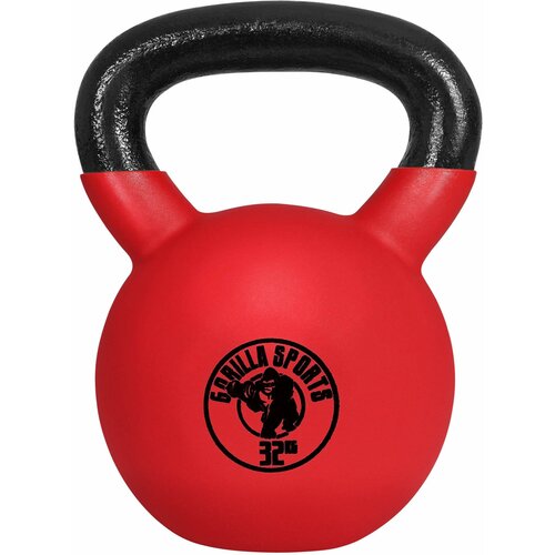 Gorilla Sports rusko zvono sa neoprenom 32 kg crveno-crno Slike