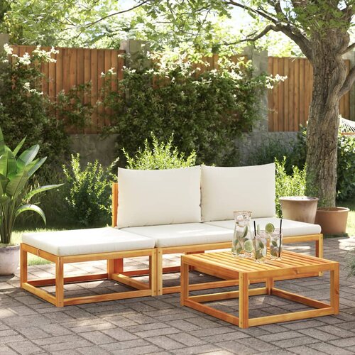 VidaXL 4-dijelni set vrtnih sofa s jastucima masivno bagremovo drvo Slike