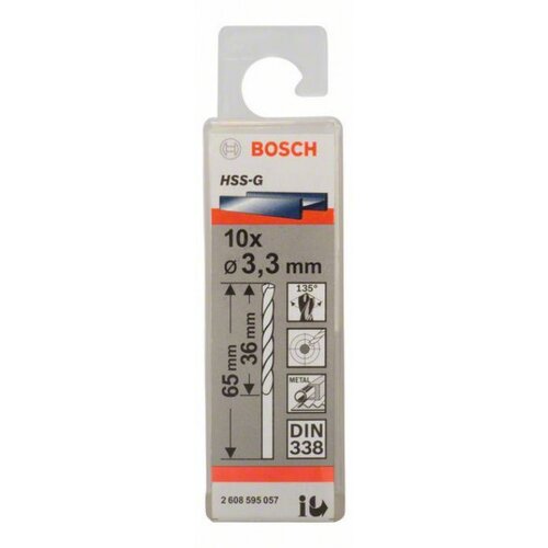Bosch burgija za metal HSS-G, din 338 3,3 x 36 x 65 mm, 1 komad ( 2608595057. ) Cene