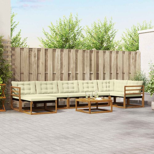  Set vanjskih sofa 22 pcs Prirodna i krem Čvrsto drvo akacije Cene