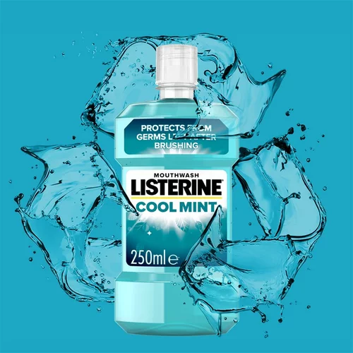 Listerine mouthwash Cool Mint vodica za ispiranje usta za svjež dah 250 ml