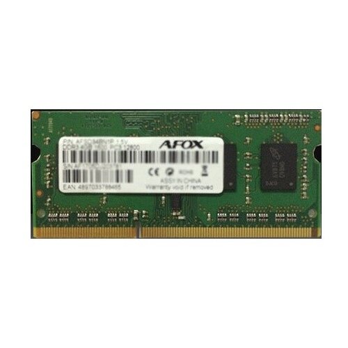 Afox SO-DIMM DDR3 8GB memory module 1600 MHz Slike