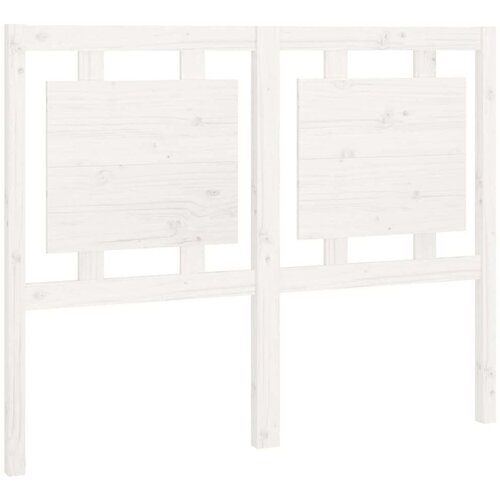  Uzglavlje za krevet bijelo 125 5x4x100 cm od masivne borovine Slike