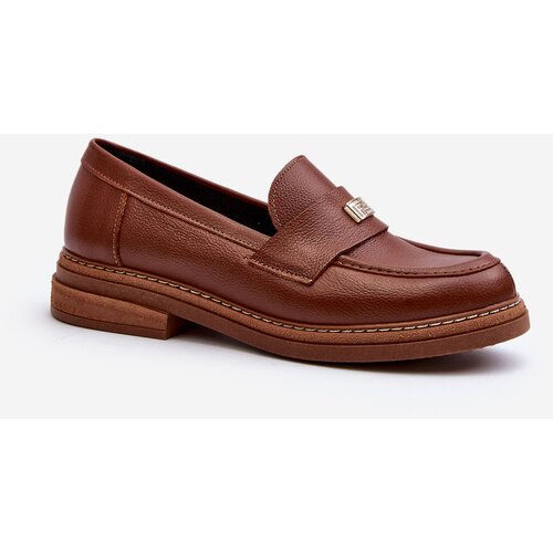 Zazoo Women's Loafers On The Platform Laura Messi 2392 Dark Gold Cijene