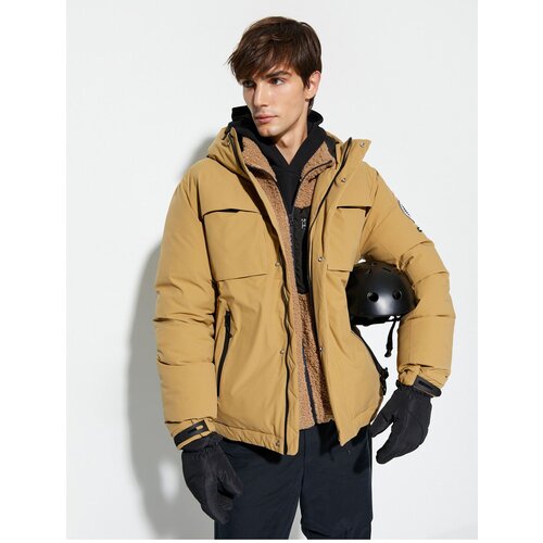 Koton snow jacket hooded label detail zippered double pocket Slike