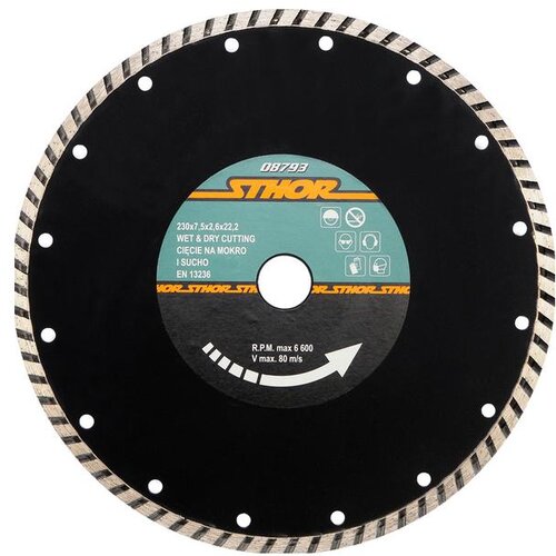 TOYA sthor diamond disc 230 x 22,2 mm turbo, za beton gladki rez 08793, (21101446) Cene