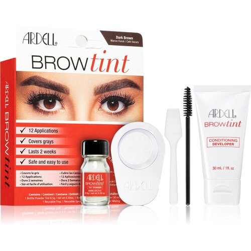 Ardell Brow Tint barva za trepalnice 8,5 g odtenek Dark Brown za ženske Cene