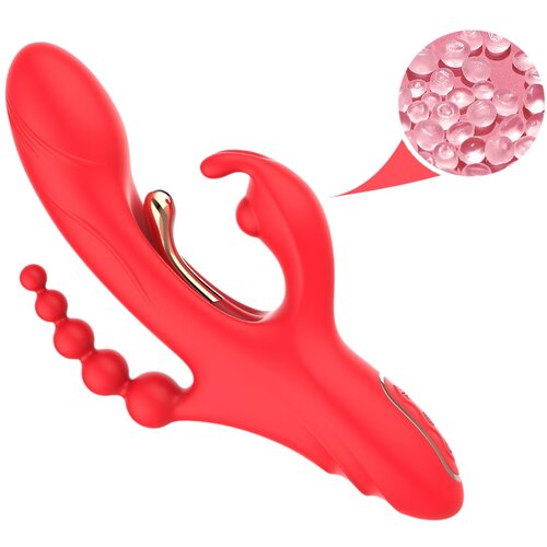 Bestoy - 3-grana vibrator s jezikom (crveni) Slike