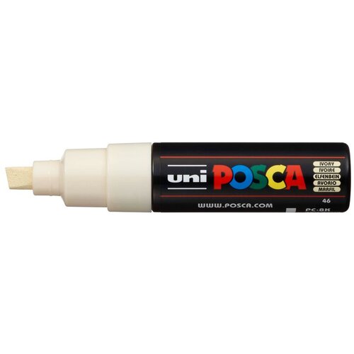 POSCA Uni flomaster; konica 8 mm prirezana; slonokoščen, (22005635) Cene