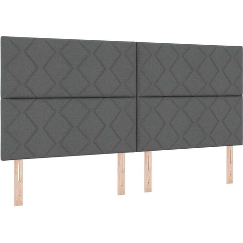  LED Box Spring Krevet Tamno siva 200 x 200 cm tkanina Slike