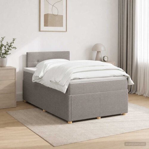  Boxspring krevet s madracem Sivosmeđa 120 x 200 cm Tkanina Cijene