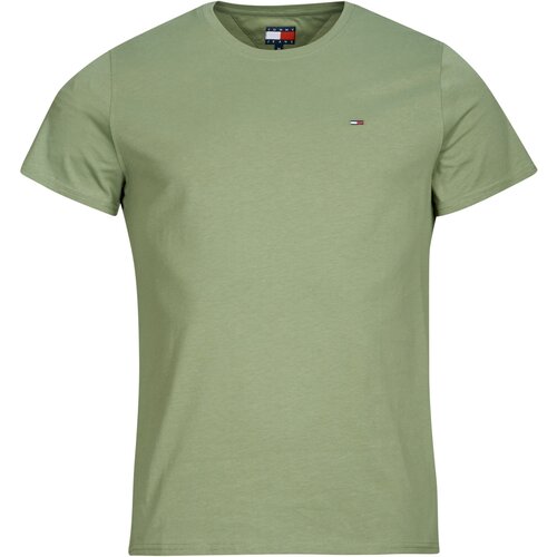 Tommy Jeans Majice s kratkimi rokavi TJM XSLIM JERSEY TEE Zelena Cene