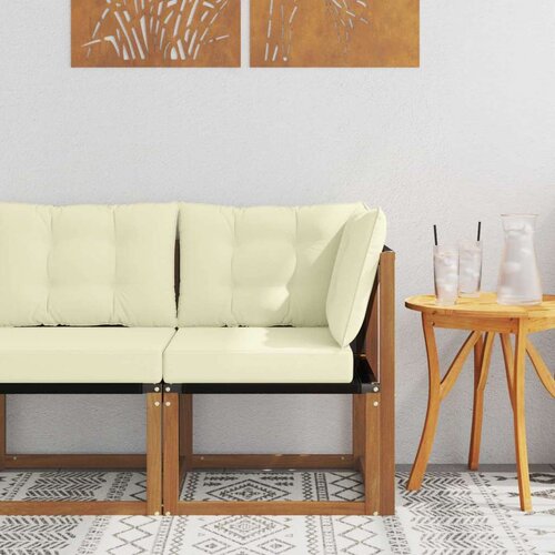  Vanjska kutna sofa Masivno drvo akacije i tekstilna tkanina Cijene