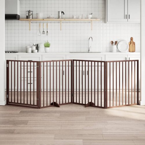 vidaXL Vrata za pse s vratašcima 4 panela sklopiva 320 cm drvo topole Cijene