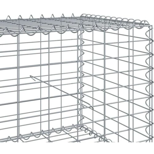 VidaXL Gabionska ko&amp;scaron;ara s poklopcem 800x100x50 cm pocinčano željezo Slike