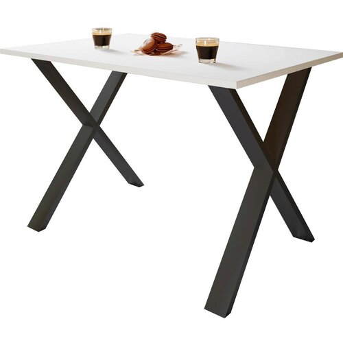 MID.YOU Pisalna Miza Lona, Bela, Črna, 160x80cm Cene