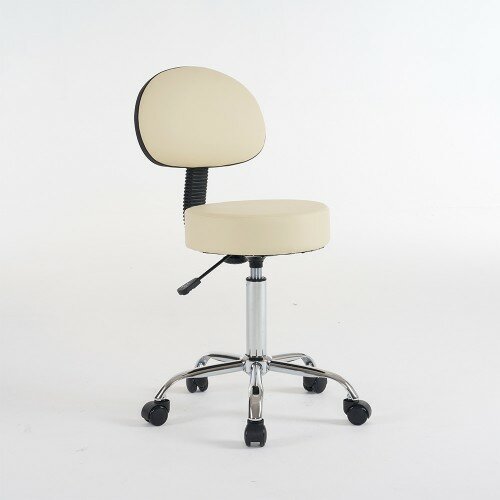 Masterpro Pomoćna kozmetička stolica sa naslonom MP009 - Krem Cene