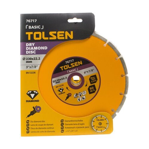 Tolsen Dijamantska rezna ploča segmentna 76717, 230 x 22,2 mm Slike