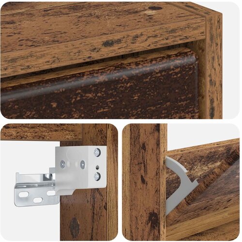  Ormar za cipele na zidu BREDA 71 x 17 x 43 cm Konstruirano drvo Slike