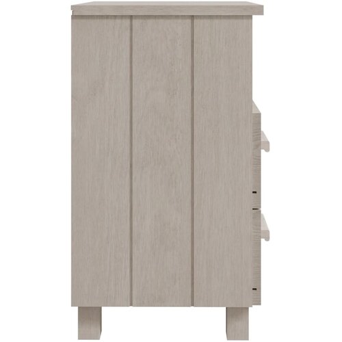  Noćni ormarići HAMAR 2 kom bijeli 40x35x62 cm masivna borovina Slike