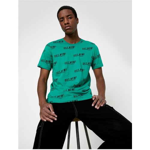 Koton Slogan Printed T-Shirt Crew Neck Short Sleeve Cotton Slike