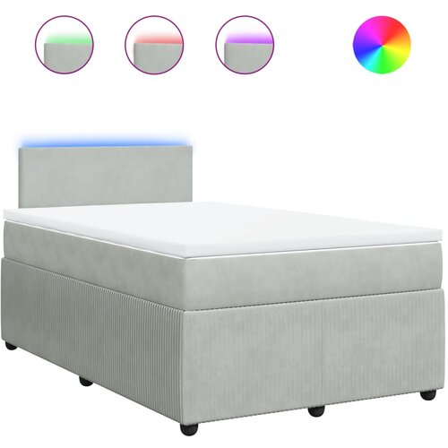 Maison Chic Box spring postelja - Vzmetna postelja z vzmetnico svetlo siva 120x200 cm žamet SL4235, (21907772) Cene