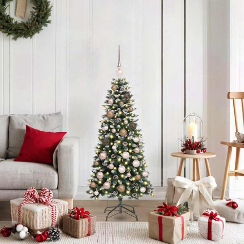 vidaXL Umestno božično drevo med 150 LED Zelena 50 x 50 x 120 cm Cene