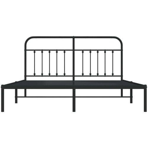 VidaXL Metalni okvir za krevet s uzglavljem crni 183x213 cm Slike