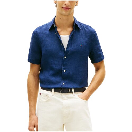 Tommy Hilfiger Srajce s kratkimi rokavi MW0MW41531 Modra Slike