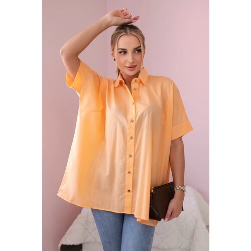 Kesi Apricot cotton shirt with short sleeves Cijene