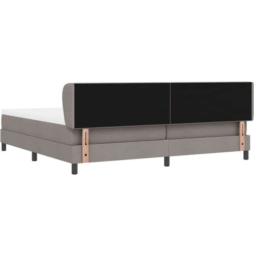Box spring krevet Sivo-smeđa 200 x 200 cm tkanina Slike