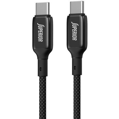 Superior USB data kabal SU-K105, 60W, 3A, Type C na Type C, 1m, Crni Cene