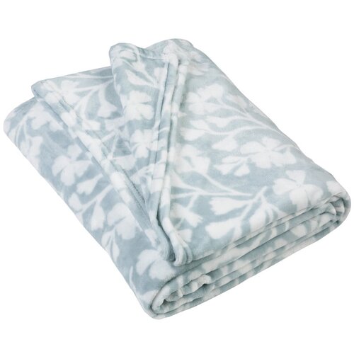 Catherine Lansfield Modra odeja iz flisa 200x240 cm Brooke Floral &amp;ndash; Slike