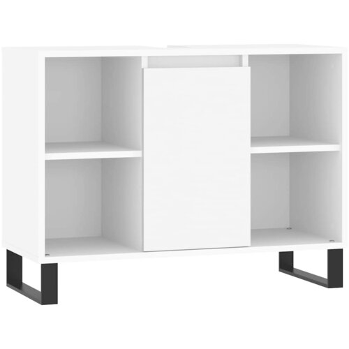 Maison Chic Kopalniška omarica - Kopalniški kabinet bela 80x33x60 cm inženirski les, (21794569) Cene