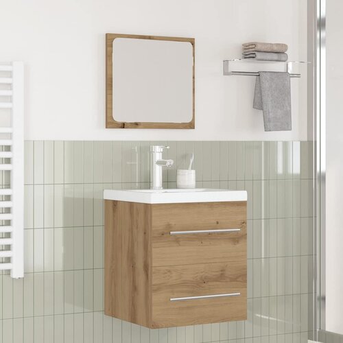 VidaXL Set namje&amp;scaron;taja za kupaonicu 2 pcs Crni hrast 41 x 38.5 x 48 cm Slike