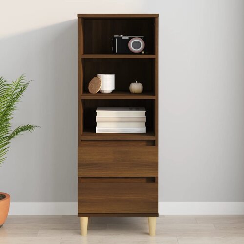 The Living Store Visoka omara Rjav hrast 40x36x110 cm inženirski les - Visoka Omarica, (21431034) Slike