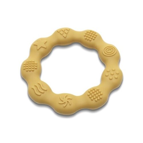 Lorelli silikonska glodalica za bebe ring - natural yellow ( 10210920001 ) Slike