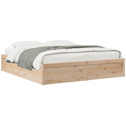 vidaXL Posteljni okvir 180x200 cm trdna borovina Cene