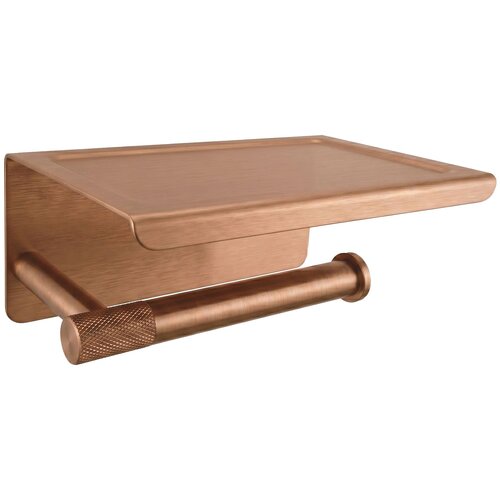 Rea Držalo za toaletni papir s polico 6613 Modern Copper Brush Cene