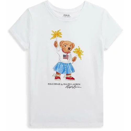 Polo Ralph Lauren Otroška bombažna kratka majica bela barva, 313942856001