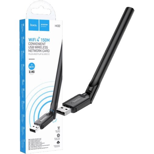 hoco. Wi-Fi mrežna kartica, USB, 5 dB, 150 Mbps &ndash; HI32 WiFi4 USB Cijene