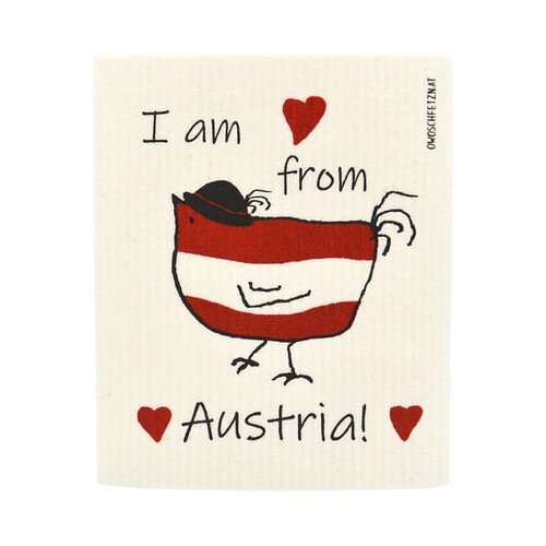 OWOSCHFETZN Spužvasta krpa &amp;quot;I am from Austria&amp;quot; Slike