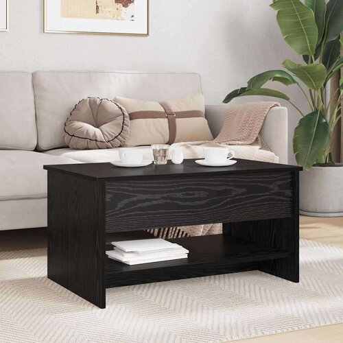 VidaXL Stolić za kavu Crni hrast 80 x 50.5 x 41.5 cm Konstruirano drvo Slike