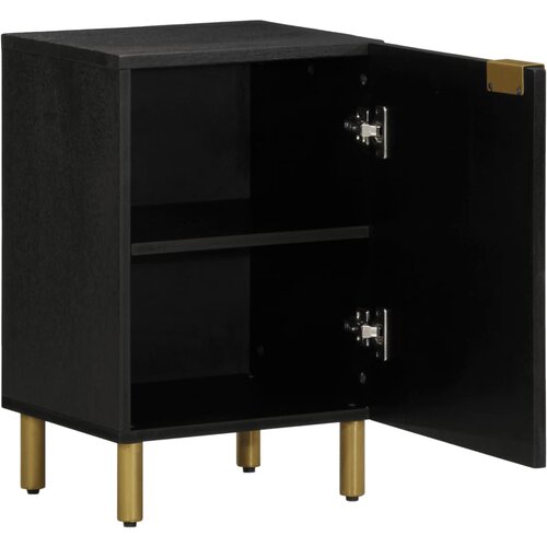 Maison Chic Kopalniška omarica - Kopalniški kabinet črna 38x33x58 cm iz umetnega lesa, (21794956) Cene