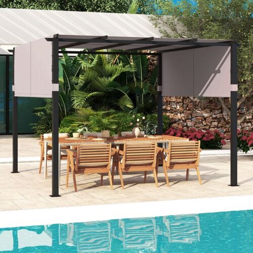  Pergola za terasu 3x3m, terasna pergola, siva Slike