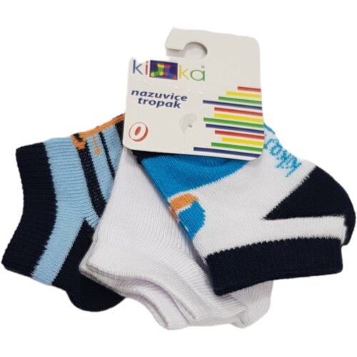 Kika Set čarapa za bebe, 3 komada, Belo-teget Cene